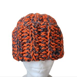 Dark Gray/Orange Winter Hat